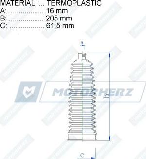 Motorherz RDZ0474MG - Bellow, steering car-mod.net