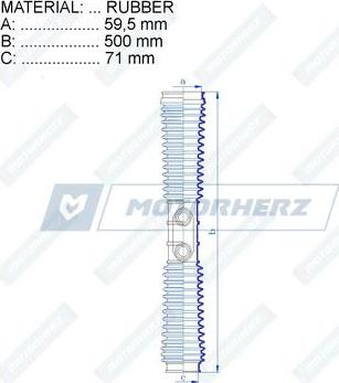 Motorherz RDZ0582MG - Bellow, steering car-mod.net