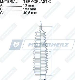Motorherz RDZ0055MG - Bellow, steering car-mod.net