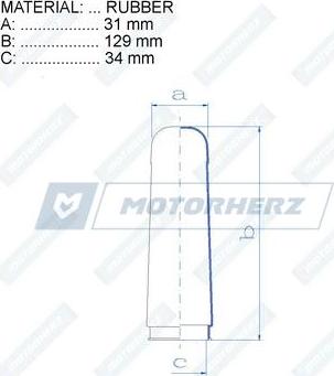 Motorherz RDZ0148MG - Bellow, steering car-mod.net