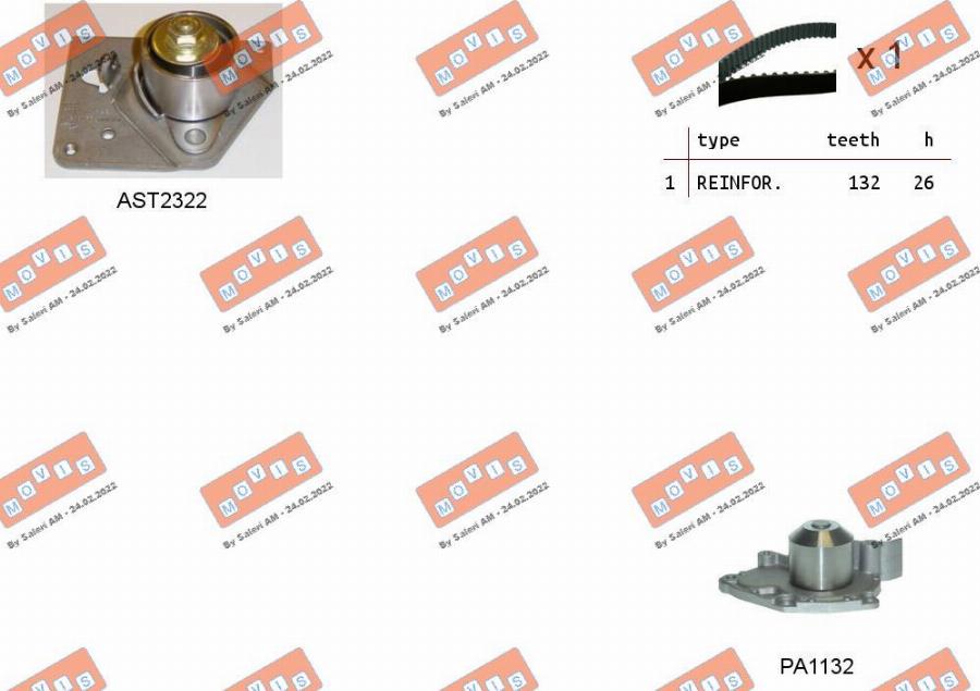 MOVIS ASTK0916PA - Water Pump & Timing Belt Set car-mod.net
