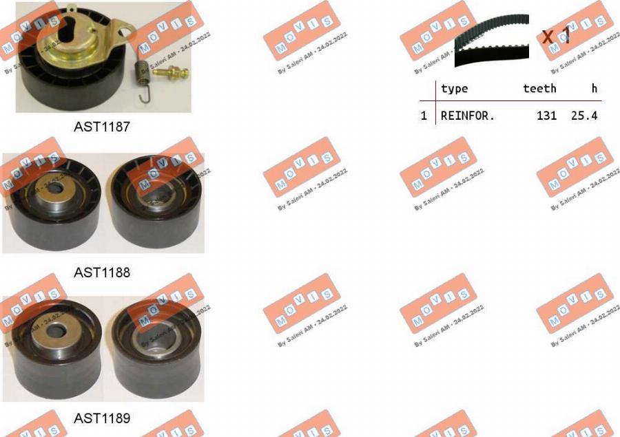 MOVIS ASTK0823 - Timing Belt Set car-mod.net