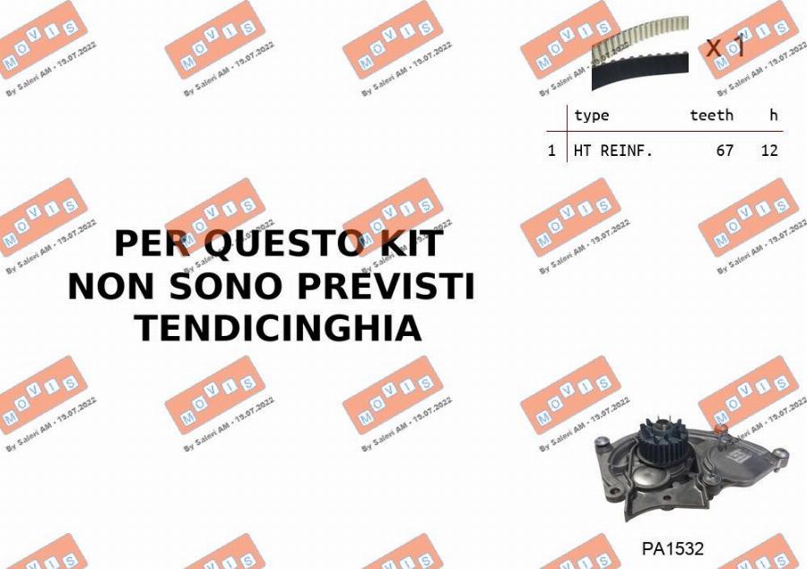 MOVIS ASTK0B04PA - Water Pump & Timing Belt Set car-mod.net