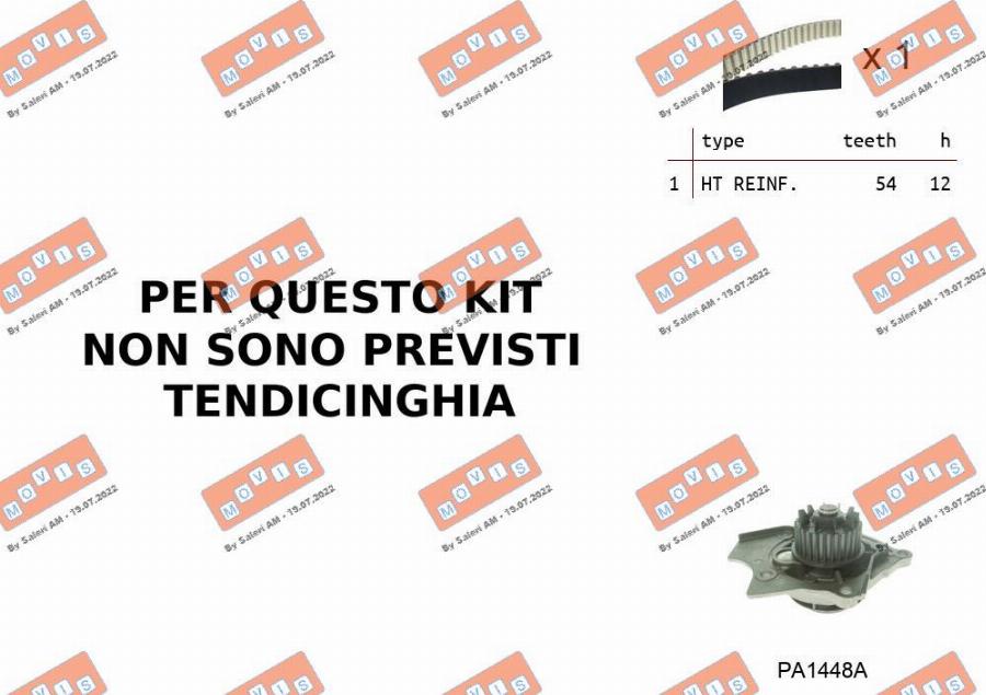 MOVIS ASTK0B05PA - Water Pump & Timing Belt Set car-mod.net