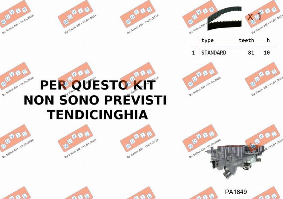 MOVIS ASTK0B06PA2 - Water Pump & Timing Belt Set car-mod.net