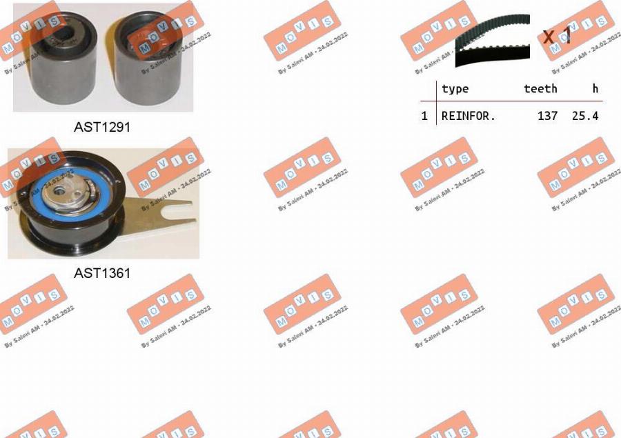 MOVIS ASTK1032 - Timing Belt Set car-mod.net