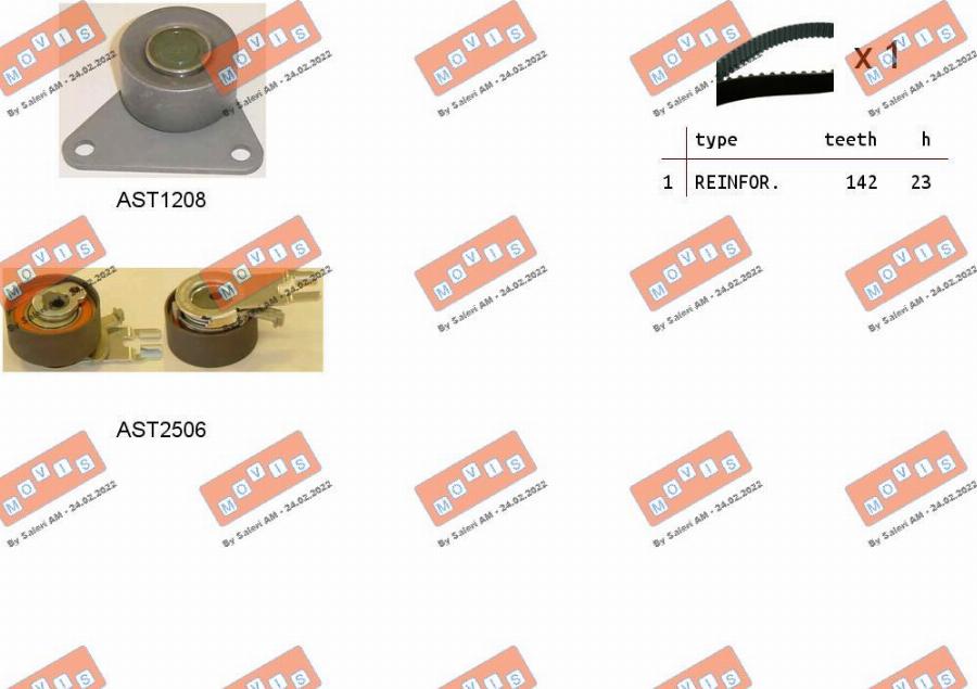MOVIS ASTK1154 - Timing Belt Set car-mod.net