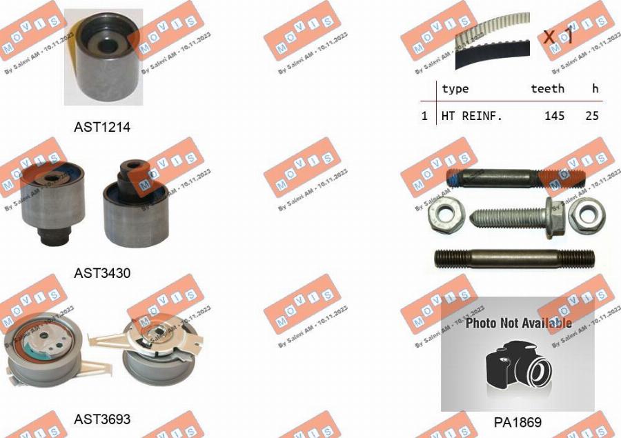 MOVIS ASTK1166PA3 - Water Pump & Timing Belt Set car-mod.net