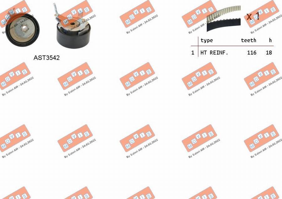 MOVIS ASTK1163 - Timing Belt Set car-mod.net