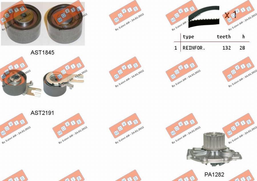 MOVIS ASTK1116PA - Water Pump & Timing Belt Set car-mod.net