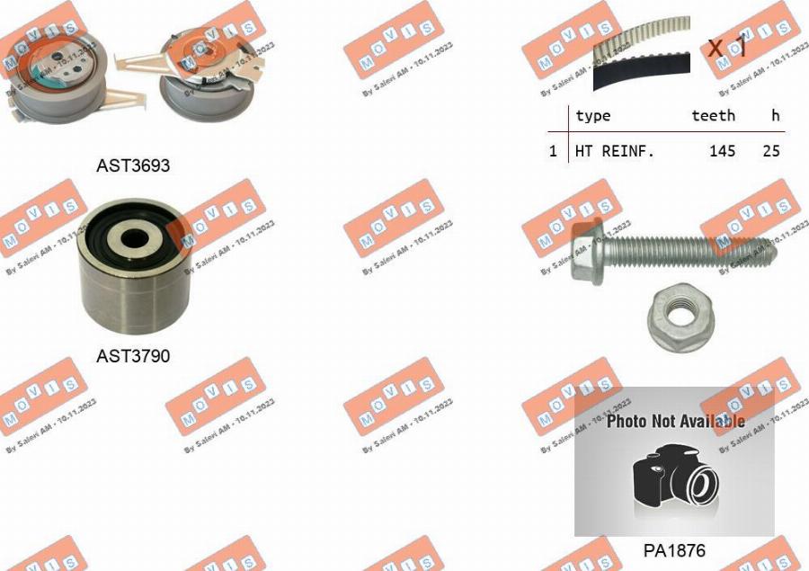 MOVIS ASTK1181PA3 - Water Pump & Timing Belt Set car-mod.net