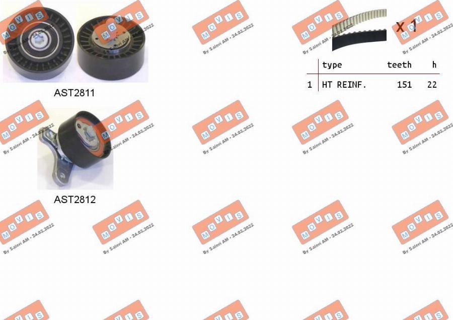 MOVIS ASTK1128 - Timing Belt Set car-mod.net