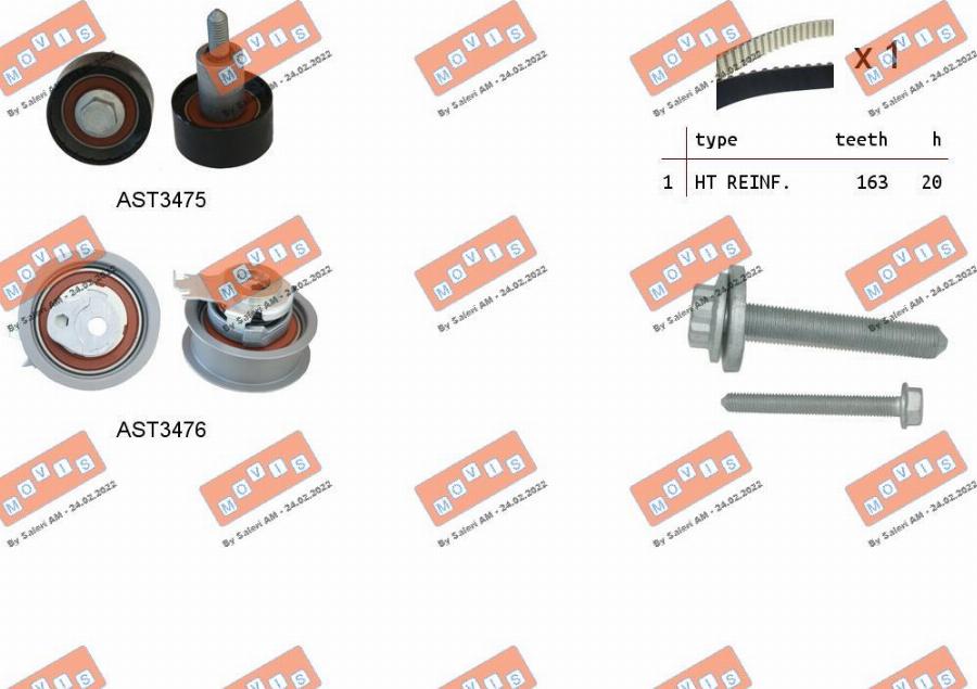 MOVIS ASTK1174 - Timing Belt Set car-mod.net