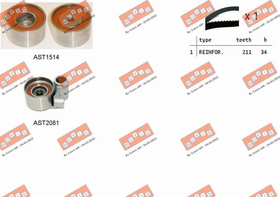 MOVIS ASTK1284 - Timing Belt Set car-mod.net