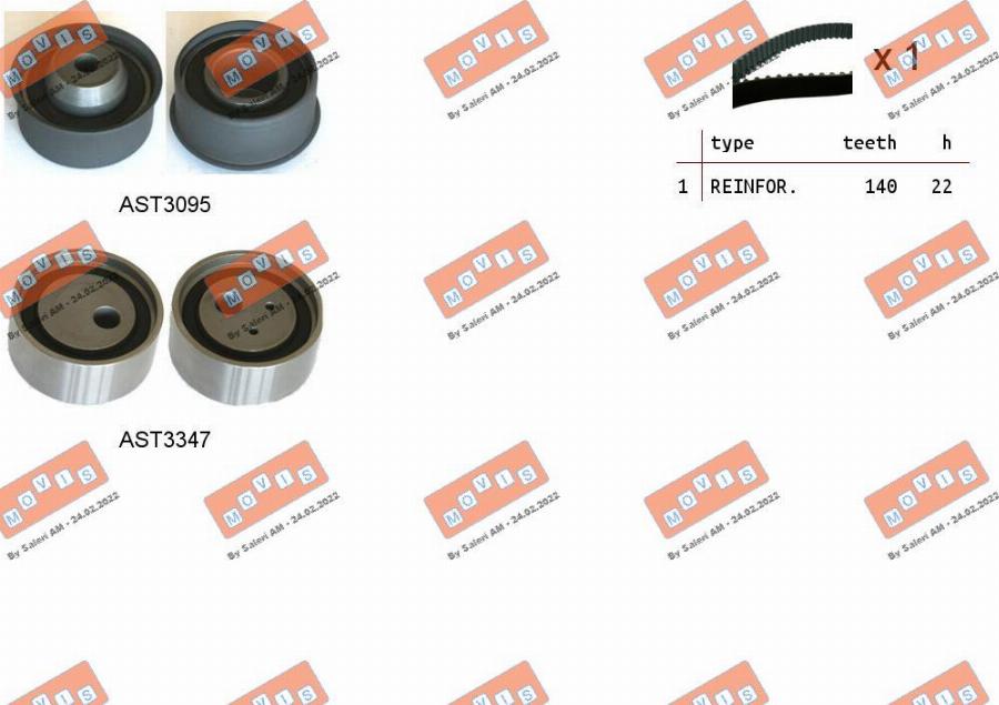 MOVIS ASTK1277 - Timing Belt Set car-mod.net