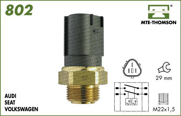 MTE-Thomson 802.95/102 - Temperature Switch, radiator / air conditioner fan car-mod.net