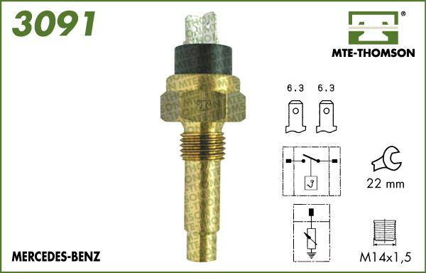 MTE-Thomson 3091 - Coolant temperature Sensor car-mod.net