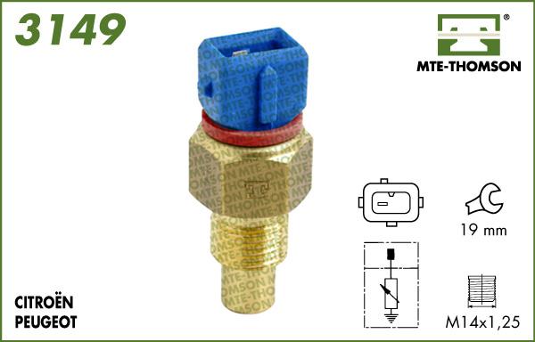 MTE-Thomson 3149 - Coolant temperature Sensor car-mod.net