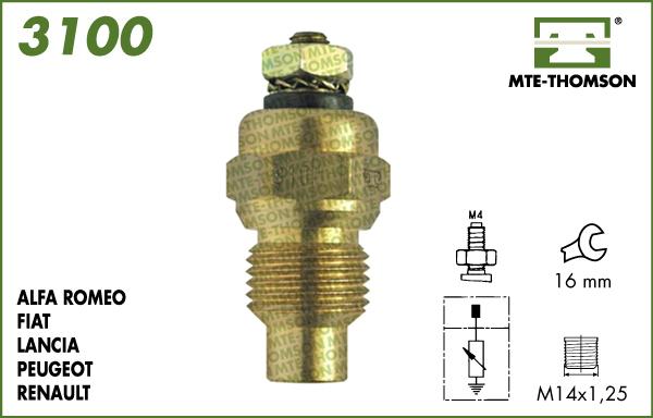 MTE-Thomson 3100 - Coolant temperature Sensor car-mod.net