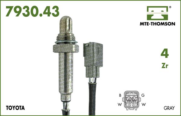 MTE-Thomson 7930.43.044 - Oxygen, Lambda Sensor car-mod.net