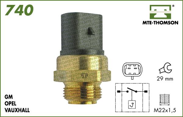 MTE-Thomson 740.100/95 - Temperature Switch, radiator / air conditioner fan car-mod.net