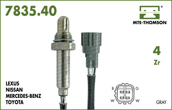 MTE-Thomson 7835.40.040 - Oxygen, Lambda Sensor car-mod.net