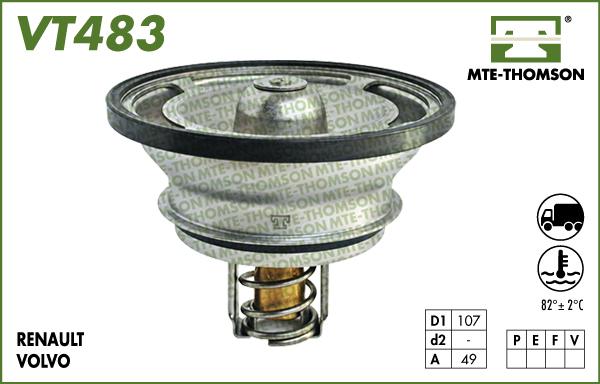 MTE-Thomson VT483.65 - Coolant thermostat / housing car-mod.net