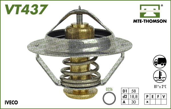 MTE-Thomson VT437.81 - Coolant thermostat / housing car-mod.net