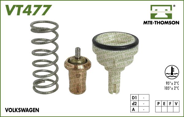 MTE-Thomson VT477.95 - Coolant thermostat / housing car-mod.net