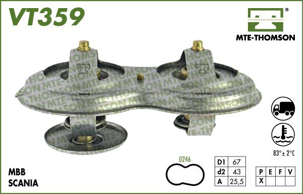 MTE-Thomson VT359.75 - Coolant thermostat / housing car-mod.net
