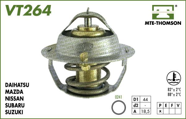 MTE-Thomson VT264.88 - Coolant thermostat / housing car-mod.net