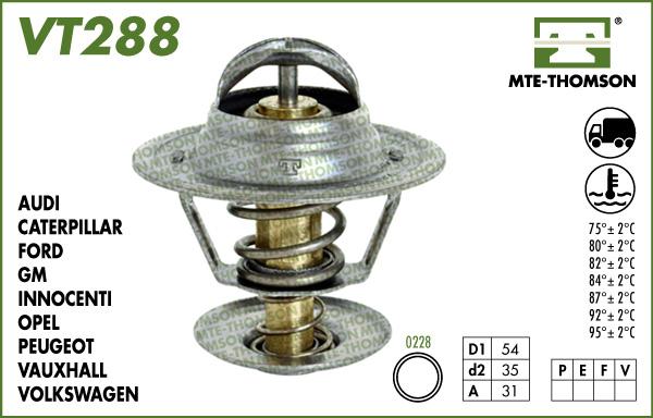 MTE-Thomson VT288.82 - Coolant thermostat / housing car-mod.net