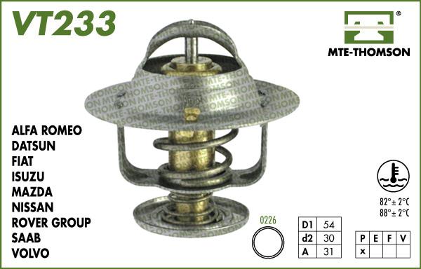 MTE-Thomson VT233.82 - Coolant thermostat / housing car-mod.net