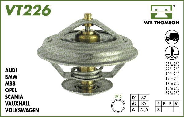 MTE-Thomson VT226.87 - Coolant thermostat / housing car-mod.net