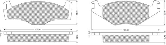 MTR MT571 - Brake Pad Set, disc brake car-mod.net