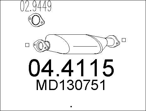 MTS 04.4115 - Catalytic Converter car-mod.net