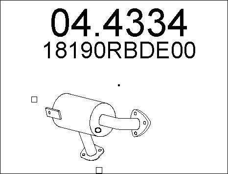 MTS 04.4334 - Catalytic Converter car-mod.net