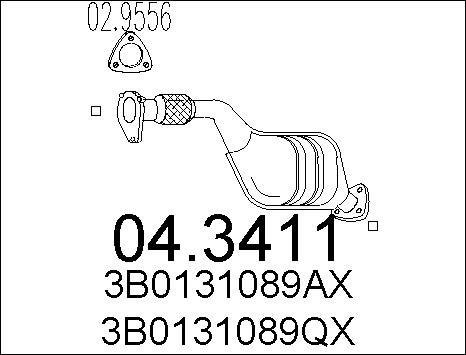 MTS 04.3411 - Catalytic Converter car-mod.net