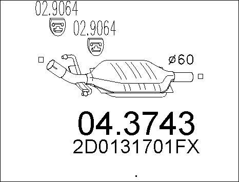 MTS 04.3743 - Catalytic Converter car-mod.net
