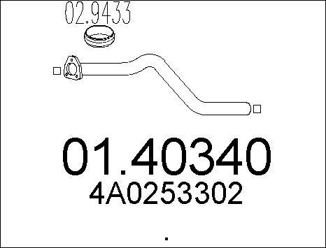 MTS 01.40340 - Exhaust Pipe car-mod.net