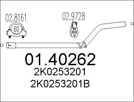 MTS 01.40262 - Exhaust Pipe car-mod.net