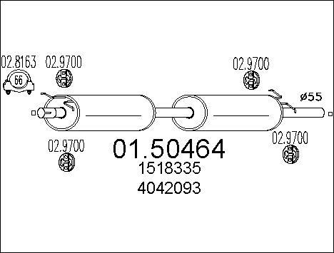MTS 01.50464 - Middle Silencer car-mod.net