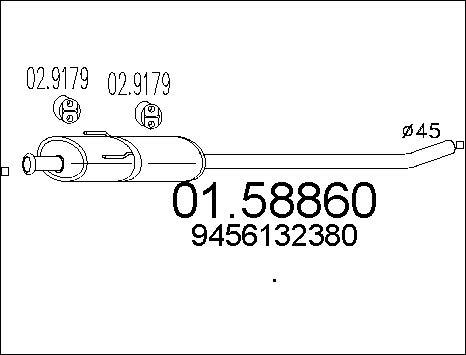 MTS 01.58860 - Middle Silencer car-mod.net