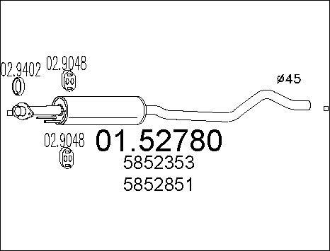 MTS 01.52780 - Middle Silencer car-mod.net