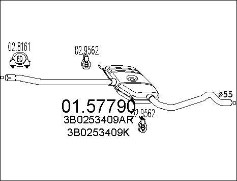 MTS 01.57790 - Middle Silencer car-mod.net