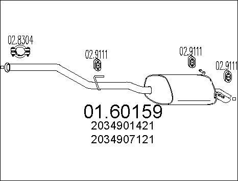 MTS 01.60159 - End Silencer car-mod.net