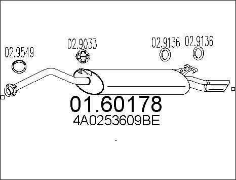 MTS 01.60178 - End Silencer car-mod.net