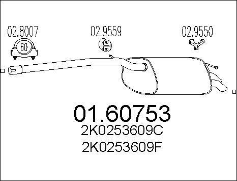 MTS 01.60753 - End Silencer car-mod.net