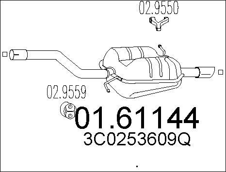 MTS 01.61144 - End Silencer car-mod.net
