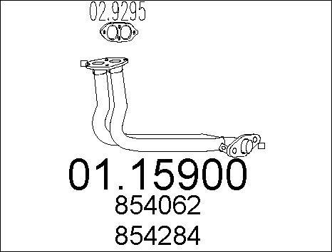 MTS 01.15900 - Exhaust Pipe car-mod.net